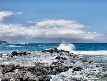 Scenic view of sea against sky