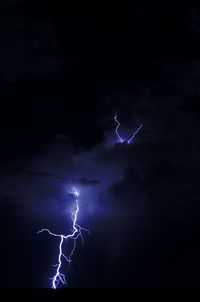 View of lightning in sky