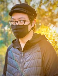 Portrait of young man wearing eyeglasses