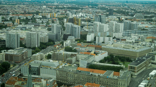 High angle view of cityscape