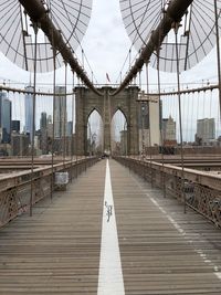 Brooklyn bridge against sky