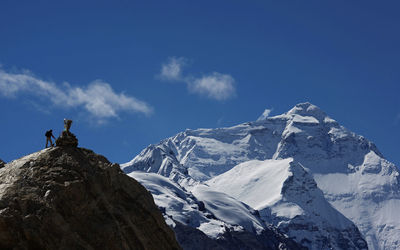 The north face of mount everest see from the tibetan side