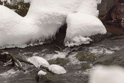 Scenic view of frozen lake