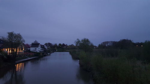 Reflection of trees in river