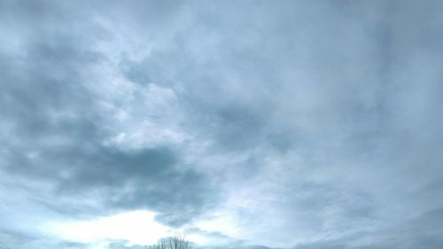 Low angle view of cloudy sky