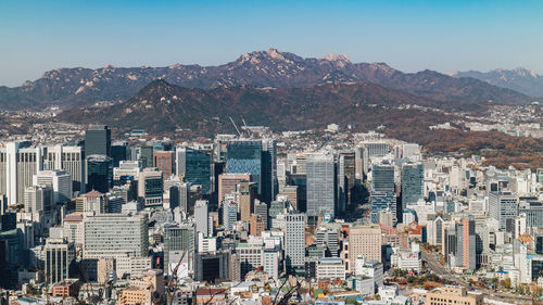 High angle view of cityscape