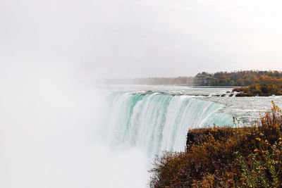 Scenic view of waterfall