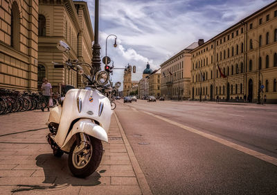 A scooter in ludwigstraße in munich