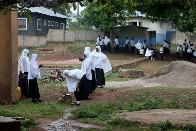 Group of people at temple