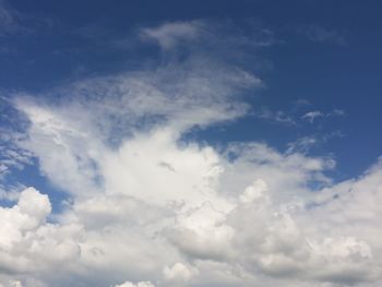 Low angle view of clouds in sky