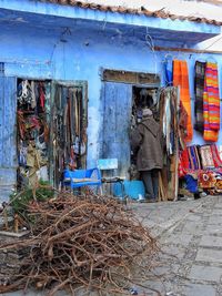 Exterior of textile shop