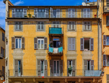 Low angle view of residential building