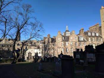 View of historic building against clear sky