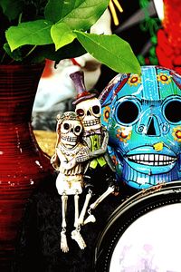 Close-up of carving on wall