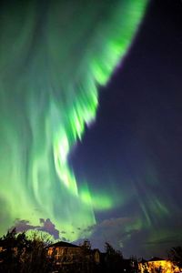 Low angle view of sky at night