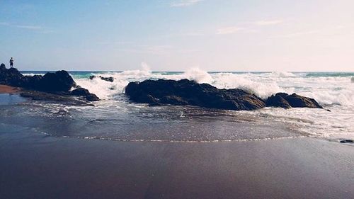 Scenic view of sea against sky