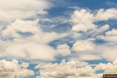 Low angle view of clouds in sky