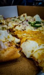 Close-up of breakfast served in plate