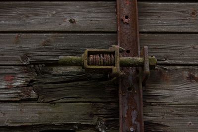 Close-up of old wooden door