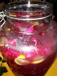 Close-up of drink on table