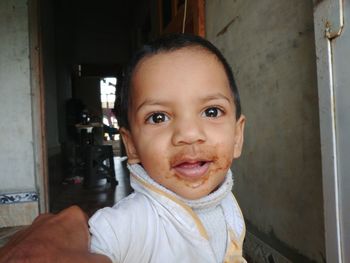 Close-up portrait of boy