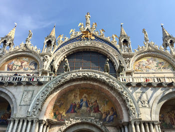 Low angle full frame close up of exterior of st marks cathedral in venice