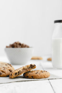 Close-up of cookies on table