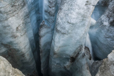 Deep glacial moulin on snowbird glacier, talkeetna mountains, alaska