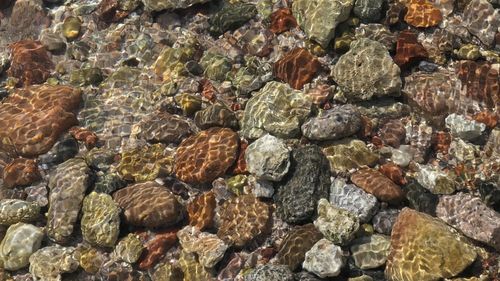 Full frame shot of rocks under the sea 