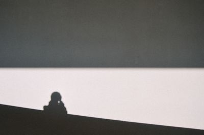 Close-up of woman photographing shadow