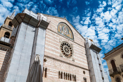 Low angle view of building against sky