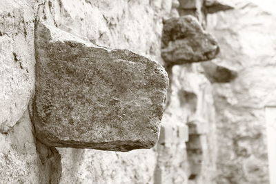 Close-up of stone wall