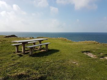 Scenic view of sea against sky