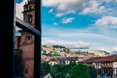 Buildings against sky in city