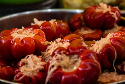 Close-up of seafood in plate