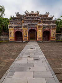 Exterior of temple against sky