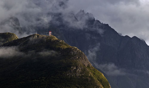 Scenic view of mountain against sky