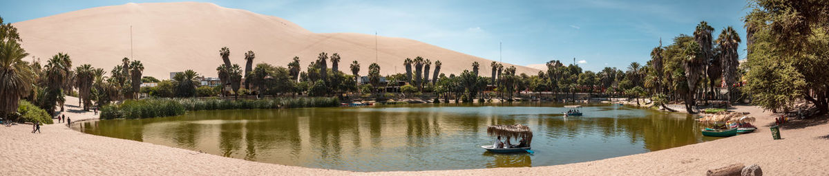 Panoramic view of lake against sky