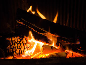 Close-up of bonfire