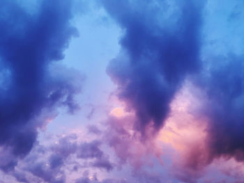 Low angle view of clouds in sky