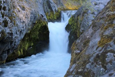 Scenic view of waterfall