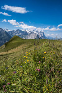 Panoramic viewpoint at alpen tower, haslital, switzerland