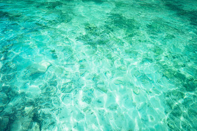High angle view of swimming pool in sea