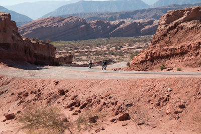 Motorcycle trip road view