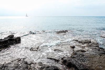 Scenic view of sea against sky