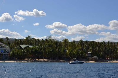 Boats in sea