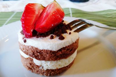 Close-up of dessert in plate