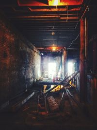 Interior of empty corridor