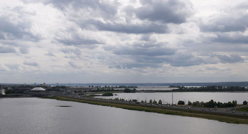 Scenic view of river against sky