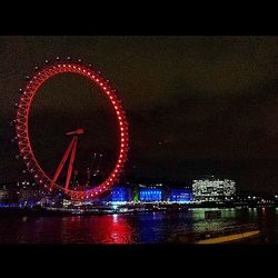 View of illuminated ferris wheel